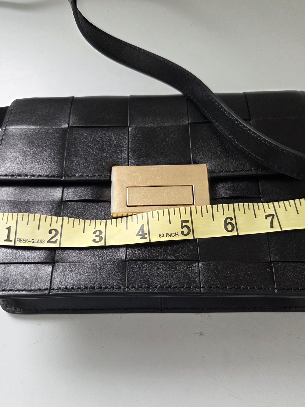 Loeffler Randall Delphine Black Woven Leather Crossbody Bag - Picture 12 of 13